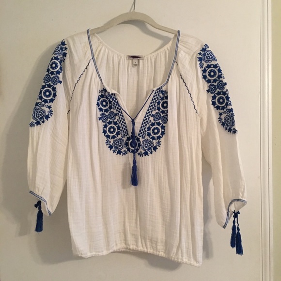 J. Crew Tops - J. Crew Peasant Blouse